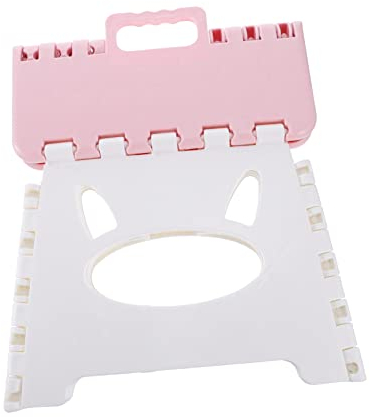 IMIKEYA 1stk Klappstühle Klappstuhl Einziehbarer Hocker Tritthocker Aus Kunststoff Mini-klapphocker Angelhocker Rutschfester Hocker Möbelhocker Plastik Kind Faltbar Rosa