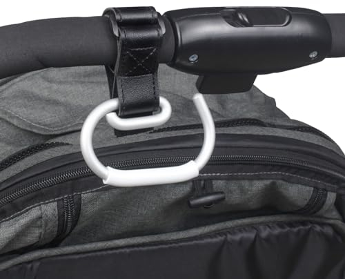 Vihir Kinderwagen Haken für Taschen, Groß Kinderwagenhaken Universelle, Taschenhaken, Kinderwagen Zubehör, PU Leder+Aluminium Legierung+Silikon Anti Rutsch Schutzhülle