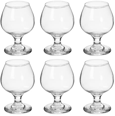 TWO TIGERS Pack Copas de Coñac Alessandro. Copa de Cristal, Tamaño. Copa Brandy Ideal para Licores. Hosteleria, Restaurantes, Bar, Fiestas (100ml (6Ud))