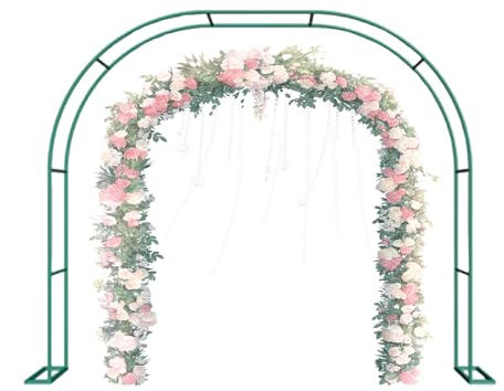 DMMFTERL Metall-Gartenbogen, Hochzeits- und Eventdekoration, Torbogen, langlebiges Pergola-Gartenspalier, B 80 – 350 cm, H 220 cm, 230 cm, für Kletterpflanzen, Rosen, Weinreben, Stützgestel