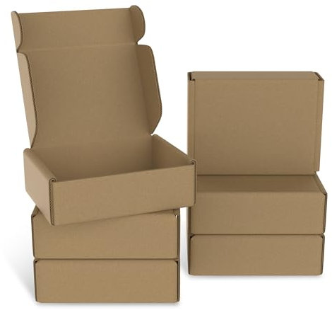Yznahre 20 Stück Versandkartons Faltschachteln, Flache Karton Box 15 x 10 x 4cm – Ideal für den Versand von kleinen Waren, Robuste Verpackungskartons