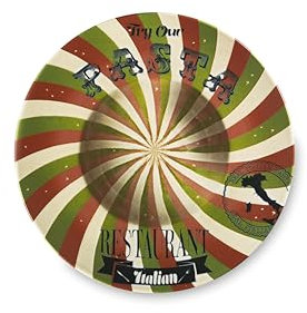 Excelsa Little Italy - Juego de 6 cuencos para pasta de cerámica, diseño vintage italiano