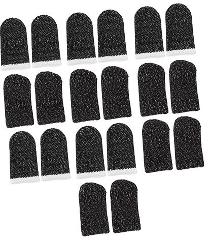 LABRIMP Schweißresistente Fingerschutzkappen mit Rutschfestem Nylon und Silberfaser Material 10 Paar Leicht zum Spielen für Game Spiele