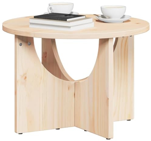 vidaXL Couchtisch Natur 50 x 50 x 35 cm Massivholz Kiefer
