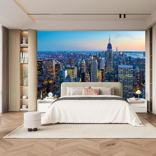 Fotomurales Decorativos Pared NuEVA York 350x256 cm Papel Pintado Tejido No Tejido Arquitectura Fotomural 3D Mural Paredes Papel Tapiz Decoración Salón o Dormitorio a-2877