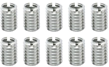ZMZaoan 10 Stück Gewindeeinsatz Edelstahl - Gewindehülse und Gewindeeinsatz Adapter, Repair Tool für Automobilen Dampfturbinen Mechanischen Geräten (M10 auf M8)