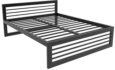 MetaloPro Metallbett Ryka 180x200 cm – Extreme Stabilität Bis 1000 KG | Hochwertiges Metall, ideal für Schlafzimmer und Gästezimmer, einfach aufzubauen, durchweg quietschfrei für einen ruhigen