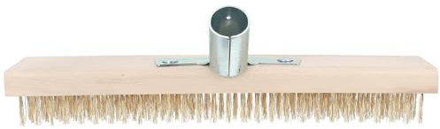 VILLCASE Brosse à Mousse de Jardin en Fil D’Acier Cuivre 30 CM sans Manche Brosse Métallique pour Désherbage et Élimination de Mousse Accessoire Nettoyage Extérieur pour Terrasse et