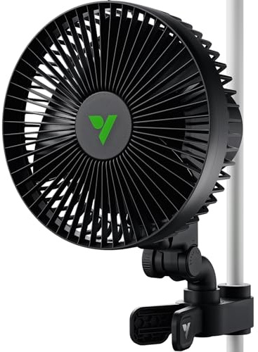 VIVOSUN AeroWave A6 Ventilatore a Clip 150 mm, Oscillazione Automatica, Silenzioso e Potente, Clip Stabile Antiscivolo, Ventilatore di Circolazione per Grow Box e Idroponica