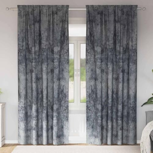 sephironlbb Tende in velluto con tende, 2 pezzi, grigio argento, 260 x 140 cm, vellutate, oscuranti, termiche, protezione dal freddo, dal calore, per soggiorno, camera da letto, ufficio