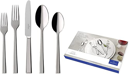 Villeroy & Boch – Victor Tafelbesteck 30 Teilig, Besteckset Für 6 Personen, Spülmaschinenfest, Rostfrei, Messer, Gabel, Löffel, Essbesteck Set, Besteck Aus Edelstahl