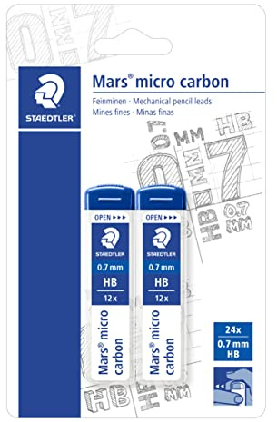 STAEDTLER 2507HBBK2D Mars Micro Feinminen Minendurchmesser 0.7 mm, HB