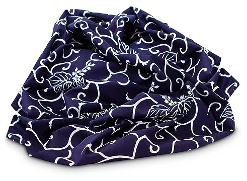 Geschenk-Set mit Furoshiki Kiri Karakusa, 90 x 90 cm, japanische Geschenk-Box und Grußkarte Chiyogami. Schöner Schal, originelle Tasche und kreative Geschenk-Verpackung in einem