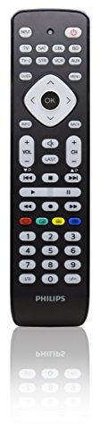 Philips SRP2018/10 Télécommande Universelle (téléviseur, DVD, Blue-Ray, câble, VCR, DTV, DVR, appareils Stream) Noir (reconditionné)