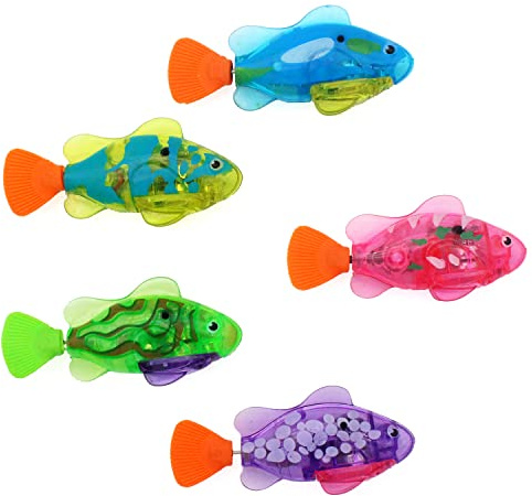 Escomdp Electric Fish Toys Electronic Animal Pets Baby & Toddler Bath Toy Bathtub, Fish Tank Kids Gift (5 Pack)