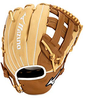 Mizuno GFN1250B4 Franchise Series Outfield Baseballhandschuh, 31,8 cm, Rechtshänder, Hellbraun