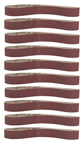 10-teiliges Schleifband 30x533 mm (1,2 x 2,1 Zoll) Polierschleifpapierbänder Schleifband zum Schleifen und Entgraten(800#Grit)