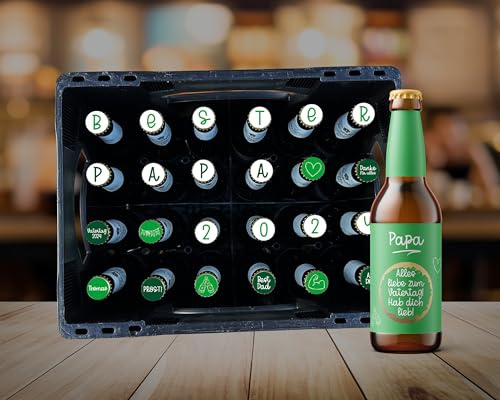 Vatertag | Aufkleber für eine personalisierte Bierkiste | Geschenk | Rubbellos (mit Flaschenetikett)