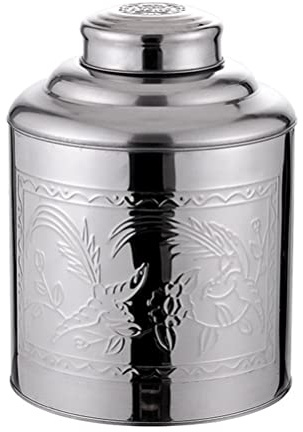 Yardwe Stainless Steel Tea Canister Portable Airtight for Loose Leaf Tea Storage in Kitchen Office Use Assorted style