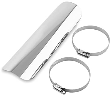 TKSE Protector térmico de Escape de Motocicleta, silenciador de protección térmica de Tubo de Escape de Motocicleta Universal Cubierta de Tubo de Escape Recto(Plata)