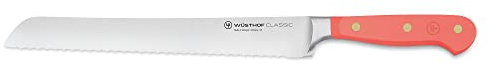 WÜSTHOF Classic Brotmesser 23 cm mit Präzisions-Doppelwelle, Coral Peach (Orange)