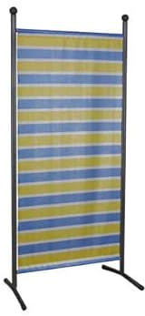 ANGERER Stellwand 178 x 82 cm, gelb-blau | Raumteiler, Raumtrenner, Sichtschutz, für Windschutz & Schatten auf Balkon, Bezug aus Kunststoffgewebe, Made in Germany