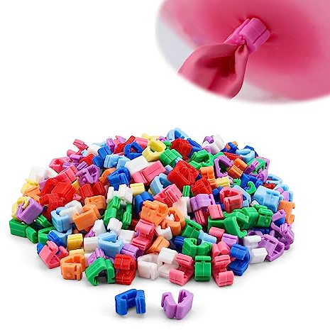 300 Pezzi Strumento Palloncino Legatura, HASLED Clip Palloncini a Forma, Clip Chiusura Palloncini in Plastica, Per Feste, Matrimoni