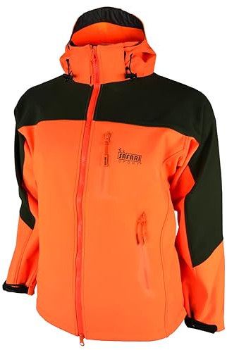 fratelliditalia.org Veste Softshell imperméable avec membrane et micro-polaire orange sanglier homme chasse, Orange, XL