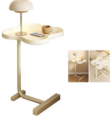 Beistelltisch Klein Couch Wohnzimmertisch Weiss Couchtisch Rund Kleiner Tisch Coffee Table Beistelltisch Sofa c Form Die Unter Sofa Und Bett Geschoben Werden Können für Wohnzimmer Schlafzimmer