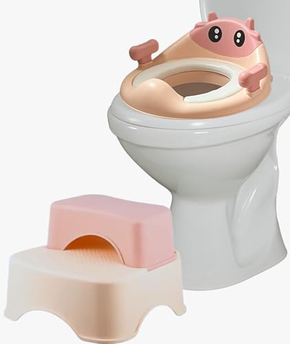 Valtom - Toilettensitz Kinder mit Stepper - inkl. Sitzkissen und Tierdesign