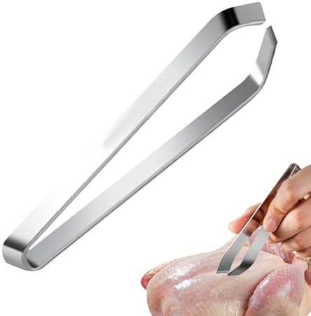 Fish Bone Tongs Fish Bone Remover with Thickening Steel Fishbone Tool Fishbone Cleaner Flat Oblique Mouth Design for Removing Bones & Scales