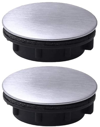 2Pcs Stainless Steel Sink Hole Covers, Faucet Hole Cover Plate for 1.1-1.57 inch (28-40mm) Mounting Holes, Blanking Plug for Kitchen & Bathroom Sinks
