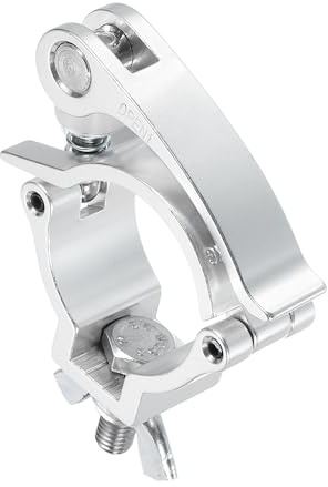sourcing map Light Truss Clamps, Aluminum Alloy Stage Lighting Pipe O Clamp for 1.89-2.01inch OD Tube Max Load 220Lb Single Buckle, 1Pcs