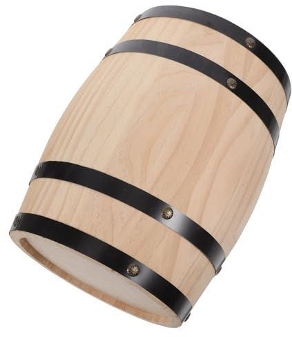 Cabilock Holz-weinfass Dekoration Rustikales Holzfass Ornament Für Weinflaschenlagerung Und Stilvolle Bargestaltung Für Gemütliche Atmosphäre Jedem