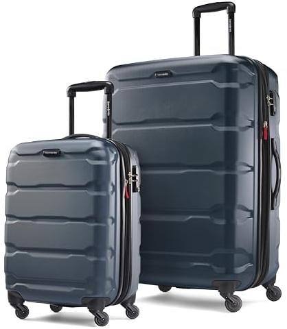 Samsonite Omni PC Hardside Expandable Luggage with Spinner Wheels, Teal, 2-Piece Set (20/28)