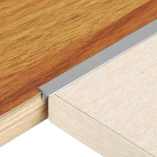 sourcing map 3Pcs 2.9ft x 0.31 t Molding Floor Transition Strips, Aluminium Alloy Vinyl Flooring Gap Trim for Joining Laminate Planks Tiles Floor Gaps, Gray
