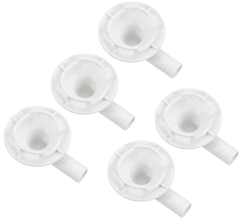 QUARKZMAN 5 Unidades Conectores de Codo para Manguera de Desagüe Blanco | de Aire Acondicionado, con Anillo de Goma, para Unidades Mini-Split y A/C de Ventana 40mm
