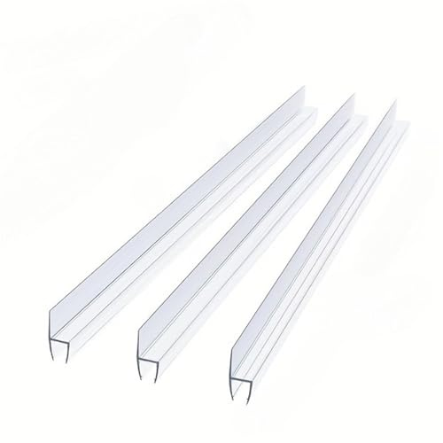 210CM Shower Door Seal Strip 3 Pack PVC Water Stopper for Glass Doors (8MM)