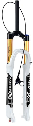 LYYCX AuroraXQ Forcella Ammortizzata MTB 27,5/29 Pollici, Lega di Magnesio Viaggio 140mm Freno a Disco QR da 9mm, Forcella Anteriore Bici 26(Straight Remote,27,5 Pollici)