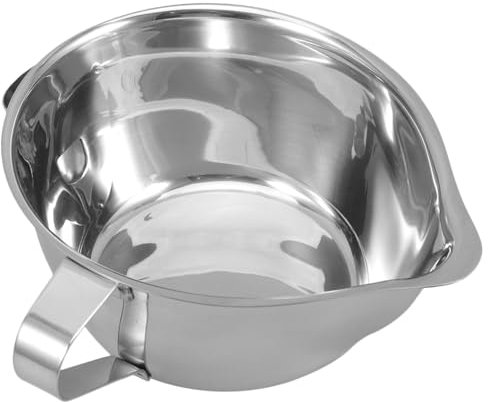 Mobestech Ciotola Filtro Olio Grasso in Acciaio Separatore Olio Grasso Zuppa Utensile Da Cucina Tazza Filtro Con Manico Per Cucina