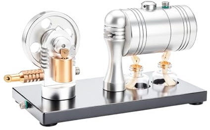 ENGINEKITOR K005 Miniature Steam Engine Model - for Early Tech Engine Enthusiasts & Physics Enthusiasts