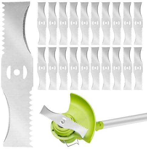 20 piezas de cuchillas para cortacésped, cuchillas de repuesto para cortacésped, cuchillas para desbrozadora, cuchillas de repuesto de metal para motosierra, cuchillas de accesorios para cortacésped