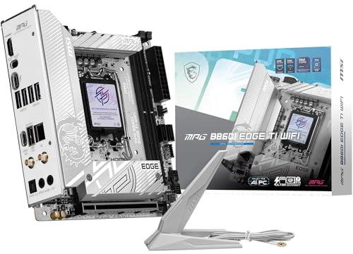 MSI MPG B860I Edge TI WiFi – Placa Base Mini-ITX Intel Core Ultra Serie 2, LGA 1851-110A, DDR5 8600+ MT/s (OC), PCIe 5.0 x16, M.2 Gen5, Wi-Fi 7 y 5G LAN