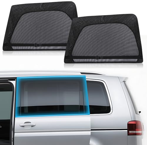 ZATOOTO Malla de protección solar para puerta corredera, oscurecimiento de ventana con protección UV, protección solar de una sola capa para ventana lateral, mosquitera para viajes MPV Van Camper, 2