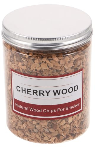 YARNOW 125g Trucioli di Legno di Ciliegio Naturali per Affumicatura Barbecue Trucioli per Affumicare Cocktail Old Fashioned Whisky Bourbon di Legno per Barbecue da Giardino