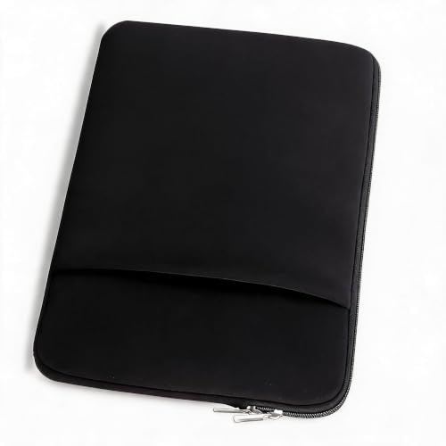 Sxhlseller Laptopfodral Mjuk Dragkedja 17'' Laptopväska Ersättning för Air Pro Laptops, Smal och Lätt (BLACK)