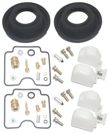 Pièces De Carburateur pour Suz&uki GS500 2001-2002 GS 500 Pièces De Réparation Carburateur Pointeau Flotteur Diaphragme Kit Moto(Set 4)