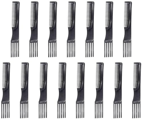 HEALEEP Peine Cuidado del Cabello Ligero de Pp Negro, 15 Piezas para Peinar y Prevenir Daños Cabello, Adecuado para Fiesta de Cumpleaños y Día de San Valentín