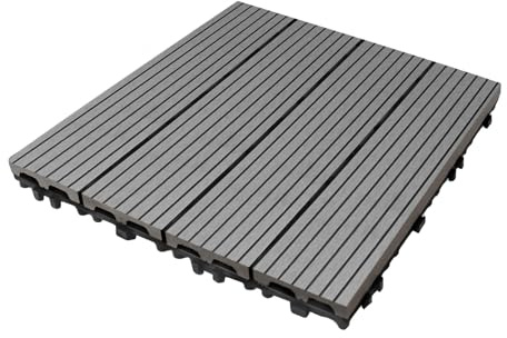 SPXMQSS Dalle Terrasse Exterieur Composite Caillebotis Bois Dalles Clipsables RevêTement Sol Balcon Exterieur Dalle Exterieur Jardin Sol Balcon Exterieur Gray 9 pcs