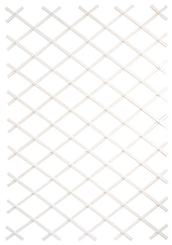 Verdemax 7549 2 x 1 m Extensible Enrejado de PVC, Color Blanco
